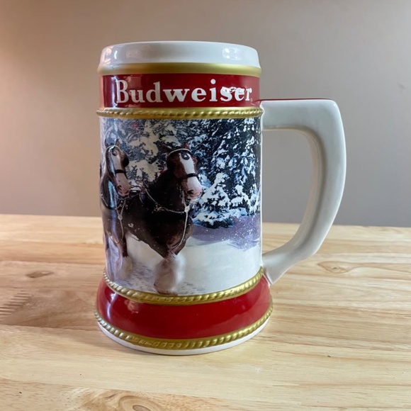 Budweiser 2019 Winter Passage Clydesdale Holiday Stein Beer Mug - Picture 1 of 8